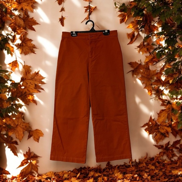 Forever 21 Burnt Orange Cropped Twill Capri Pants - Picture 9 of 9